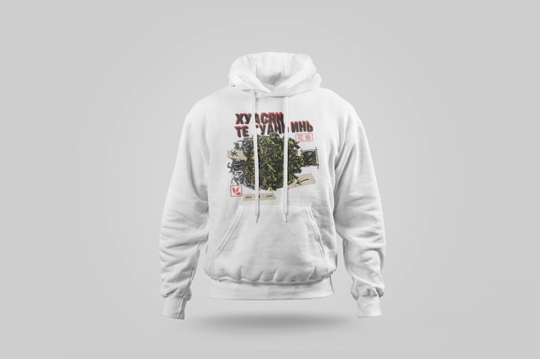 Hoodie — Floral Tie Guan Yin