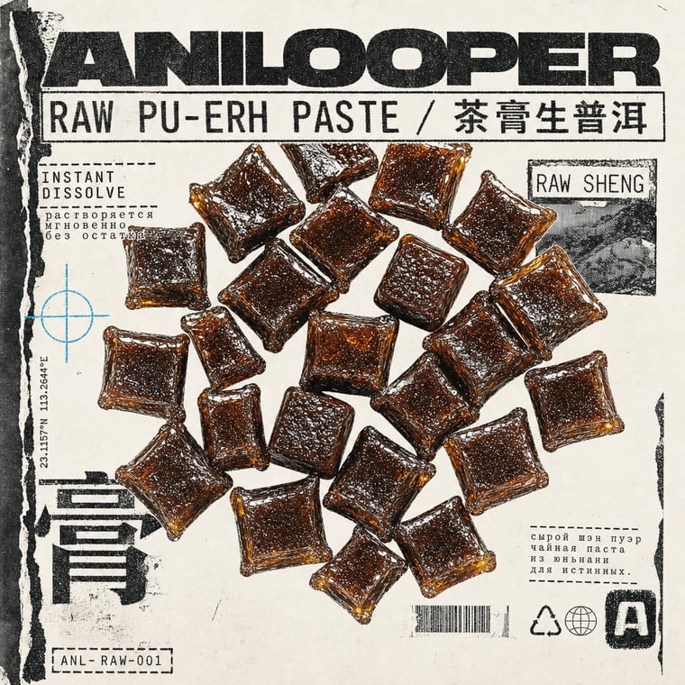 The design — Raw Pu-erh Paste